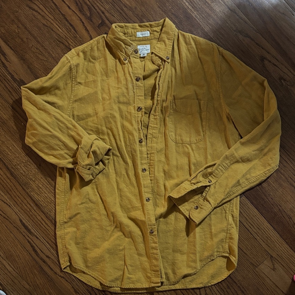 Mustard Yellow Button-Up Shirt by J.Crew